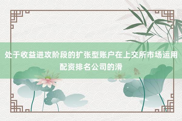 处于收益进攻阶段的扩张型账户在上交所市场运用配资排名公司的滑