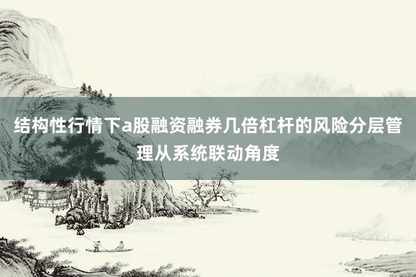结构性行情下a股融资融券几倍杠杆的风险分层管理从系统联动角度