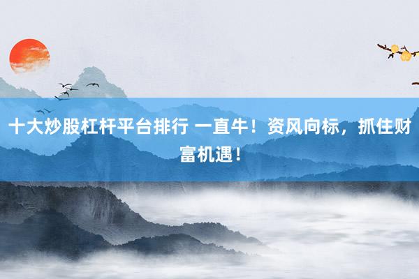 十大炒股杠杆平台排行 一直牛!资风向标,抓住财富机遇!