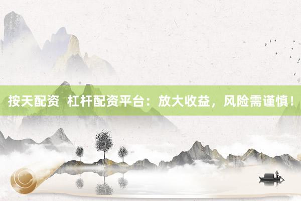 按天配资  杠杆配资平台：放大收益，风险需谨慎！