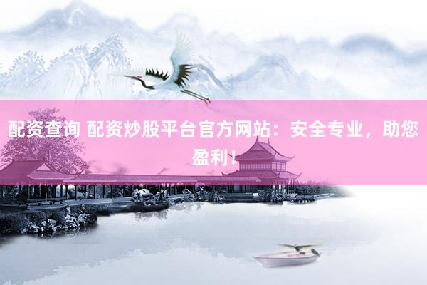 配资查询 配资炒股平台官方网站：安全专业，助您盈利！